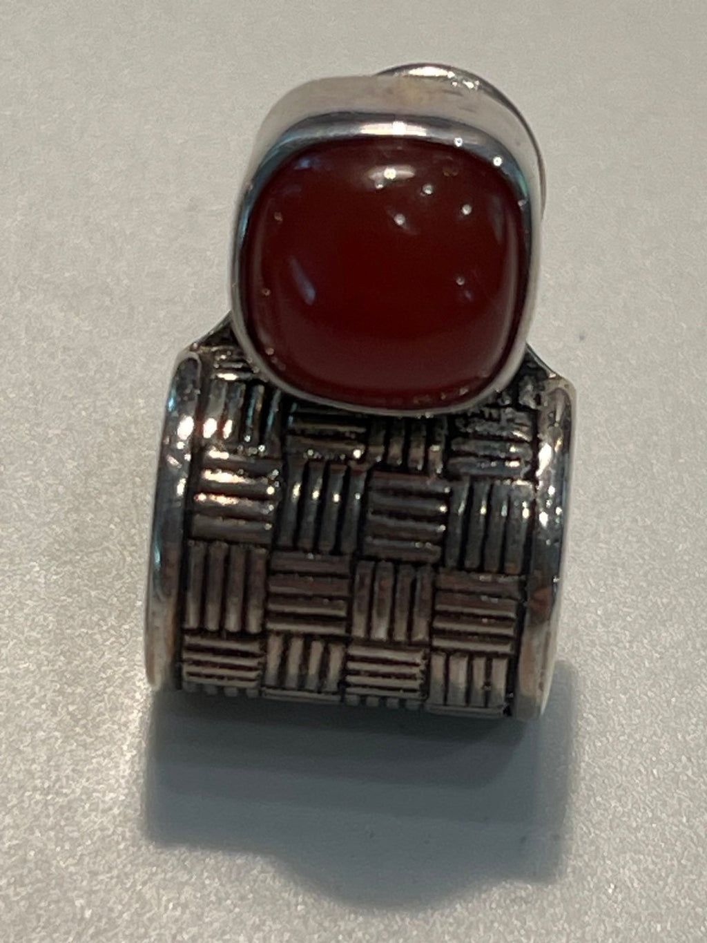Vintage Deborah Armstrong & Co. Sterling Silver &  Carnelian Earrings