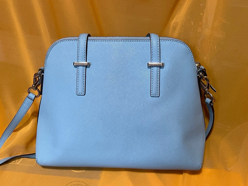 Kate Spade Light Blue Saffiano Leather Satchel Crossbody PXRU4471