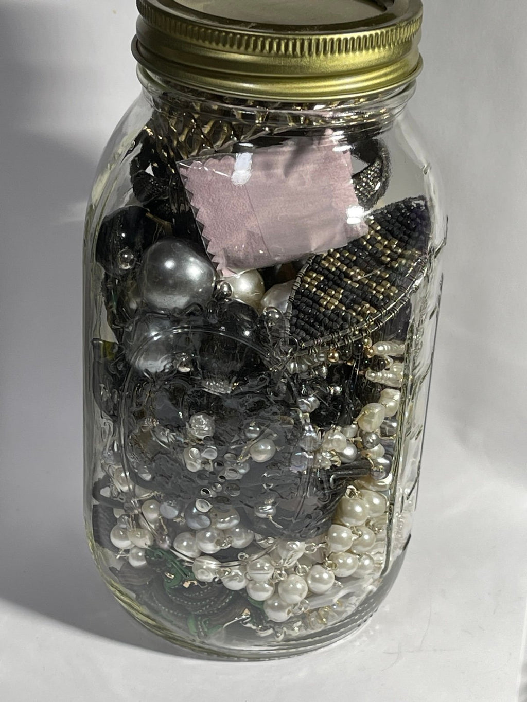 Wearable Quart Mason Mystery Jar Costume Jewelry Lot