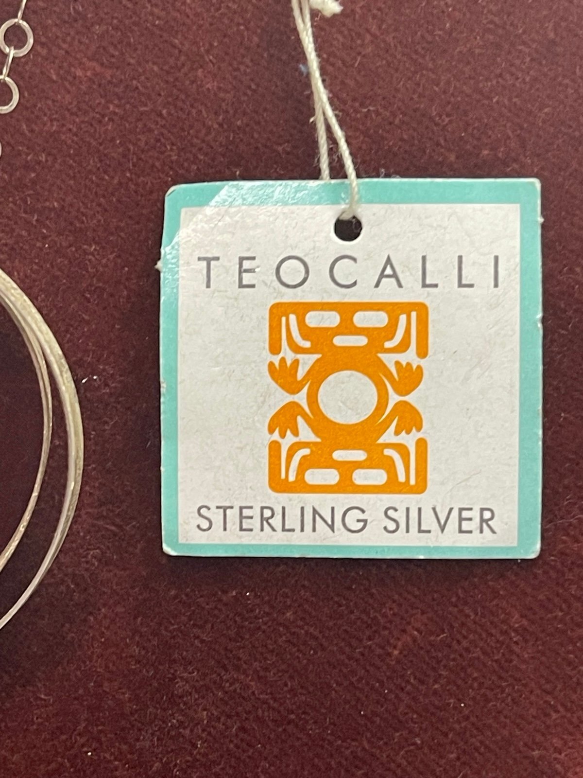 Teocalli Mayan Mexican Sterling Silver Necklace