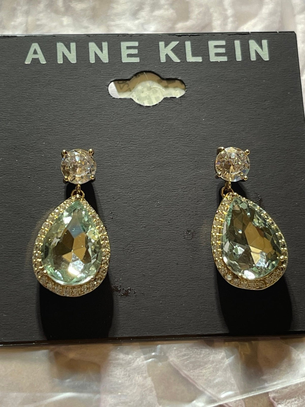 Anne Klein Faceted Crystal Earrings for Pierced Ears