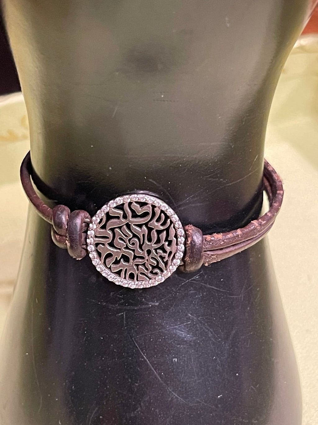 Shema-Or 925 Sterling Tree of Life Leather Bracelet – Small 6”