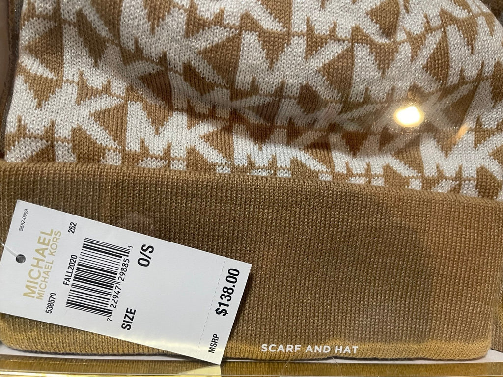 Michael Kors Scarf & Hat Set w/ Gift Box Never Worn