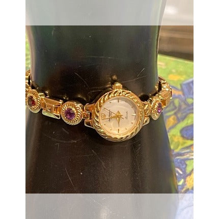 Jules Jürgensen Ladies Watch Amethyst, Ruby, Topaz Stones