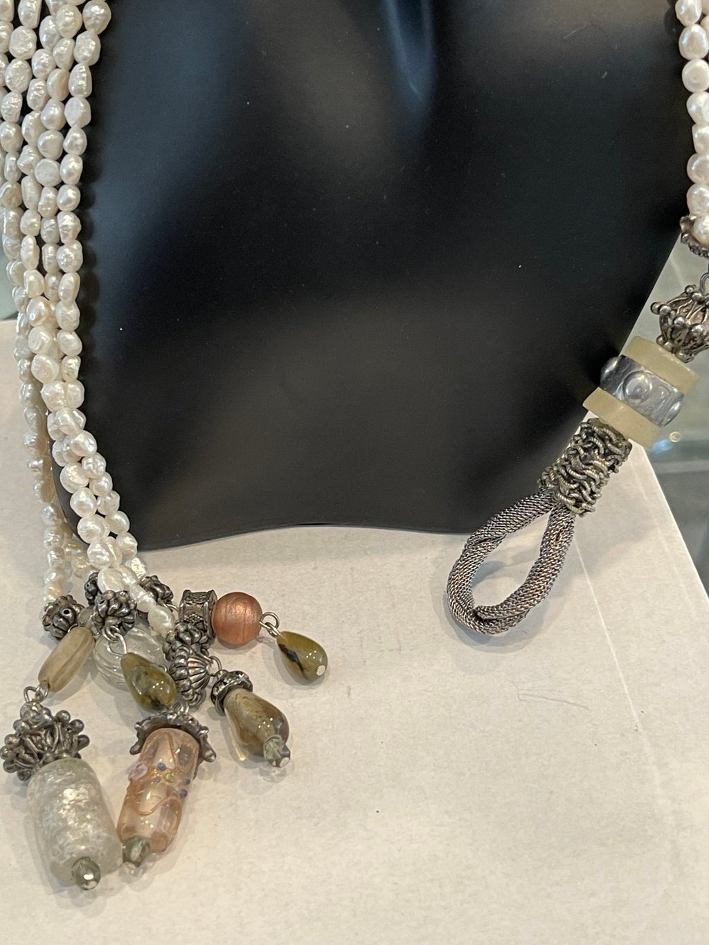 Vintage 23" 5-Strand Freshwater Pearl Artisan Necklace
