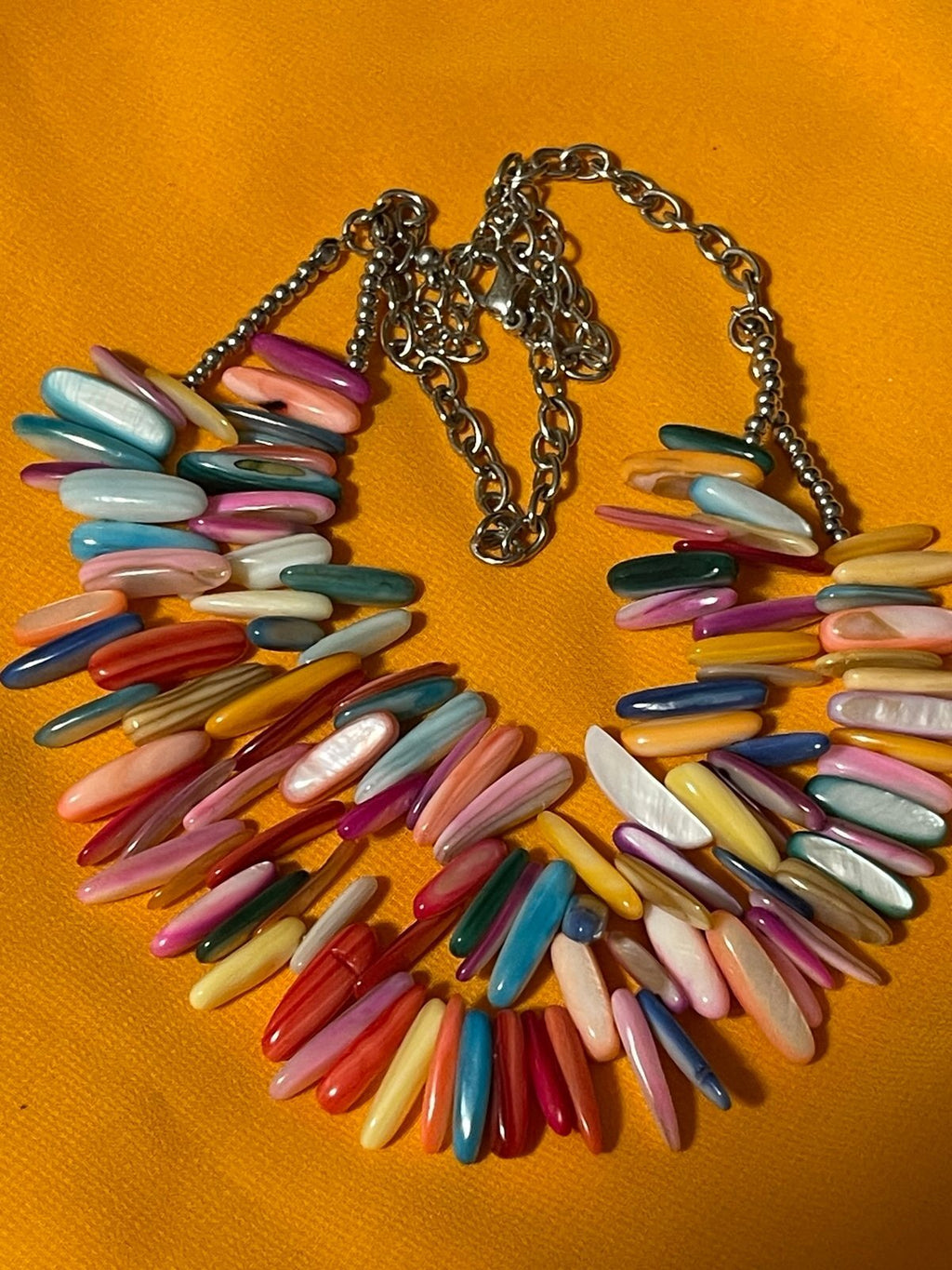 Tropic Pop DoubleStrand Shell Spike Necklace (20”)