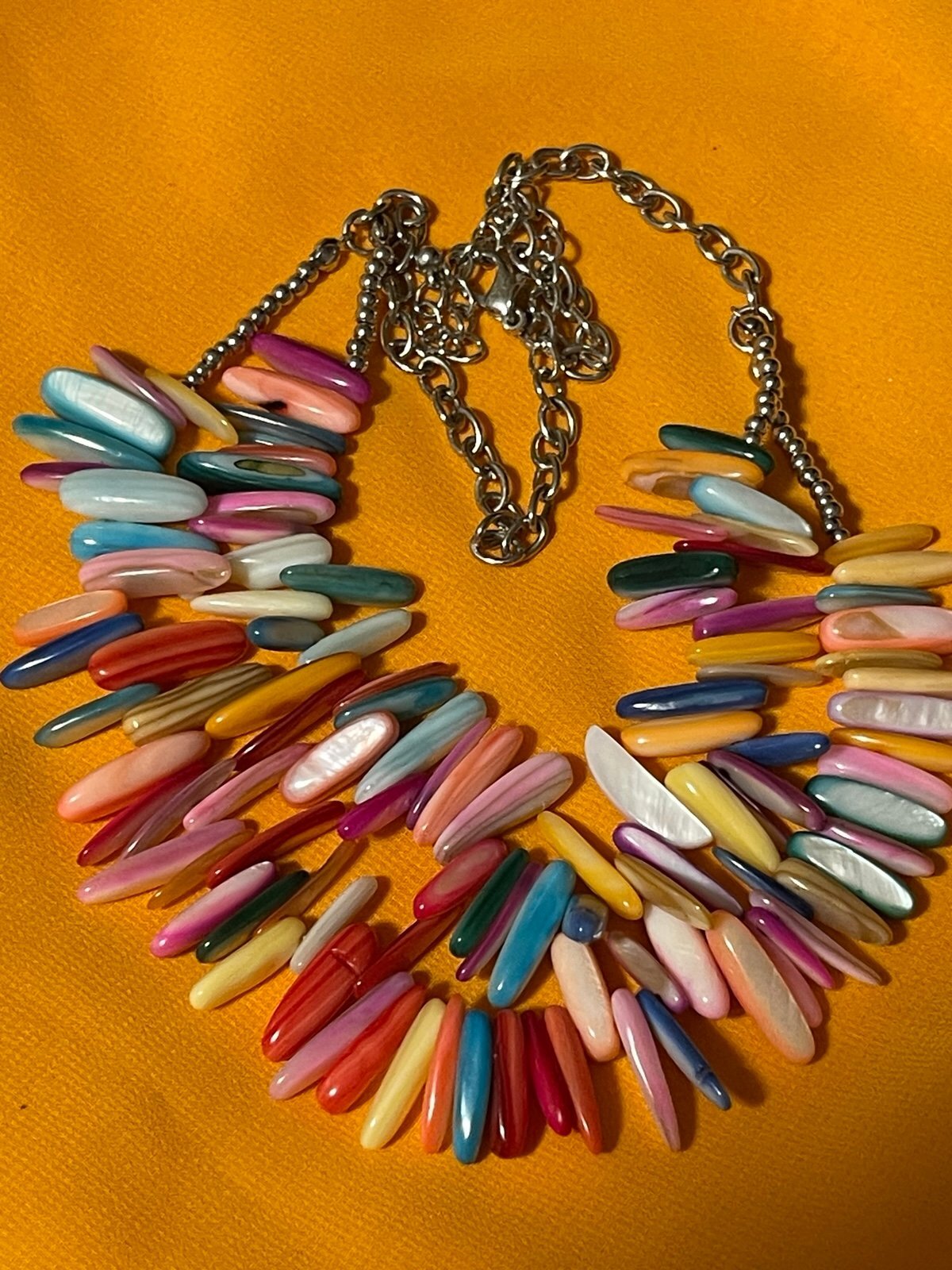 Tropic Pop DoubleStrand Shell Spike Necklace (20”)