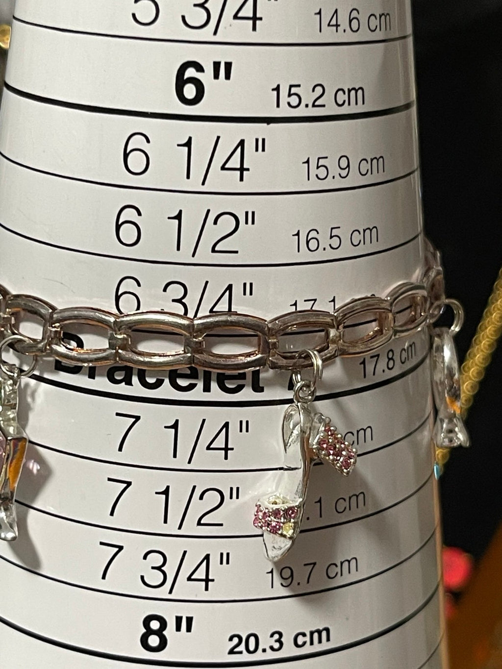 Sterling Silver Italian Charm Designer Bracelet with Fun Sterling Charms