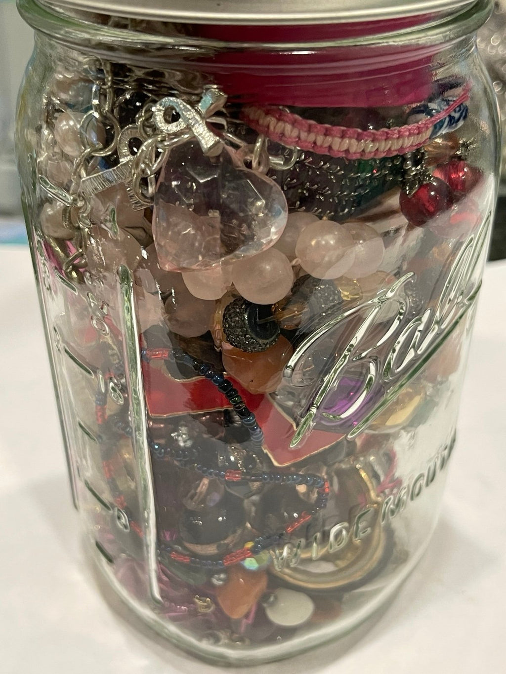 Wearable Quart Mason Mystery Jar Costume Jewelry Lot