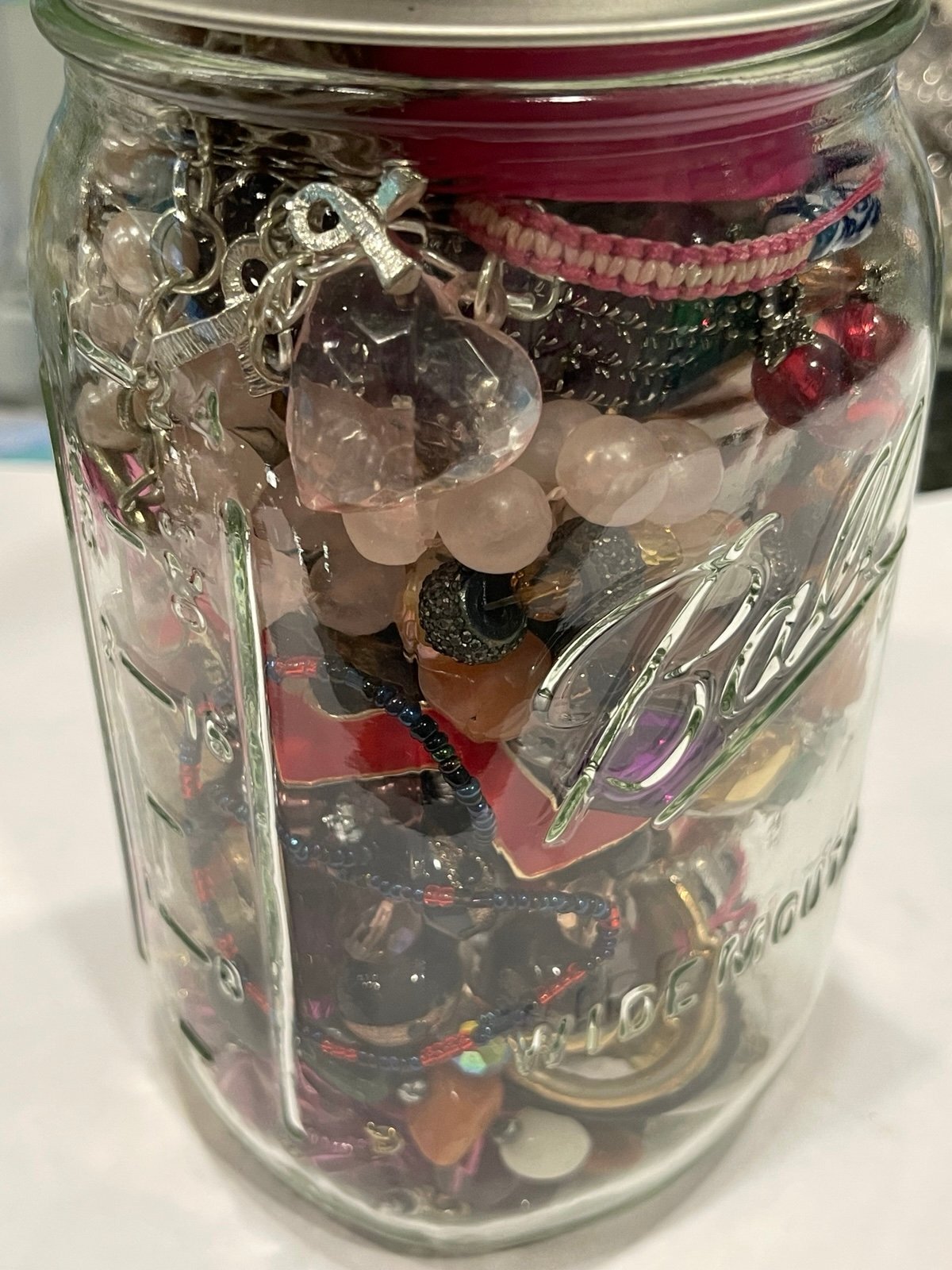 Wearable Quart Mason Mystery Jar Costume Jewelry Lot
