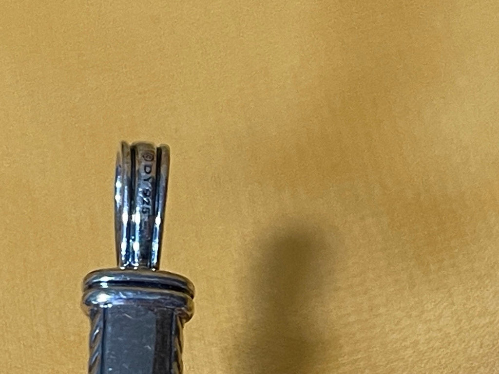 David Yurman Sterling Silver 925 Cable Cross Pendant DY