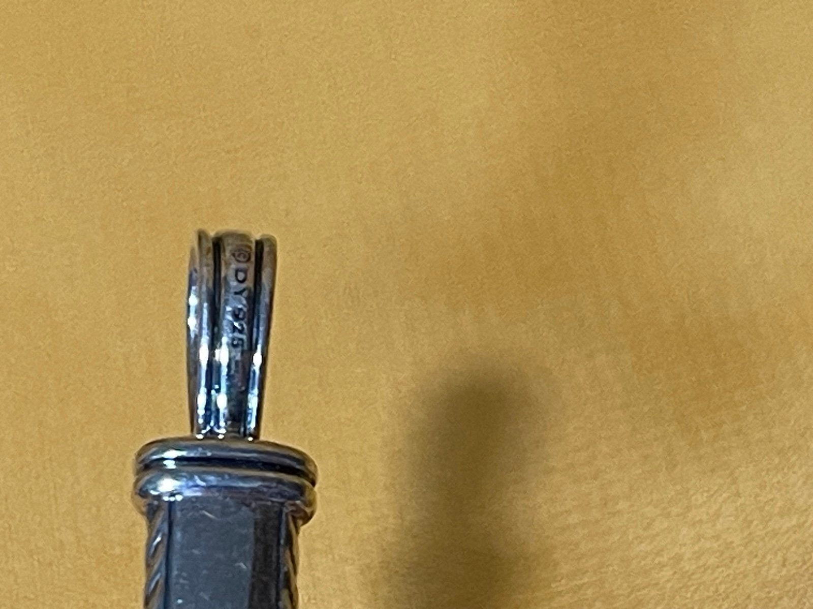 David Yurman Sterling Silver 925 Cable Cross Pendant DY