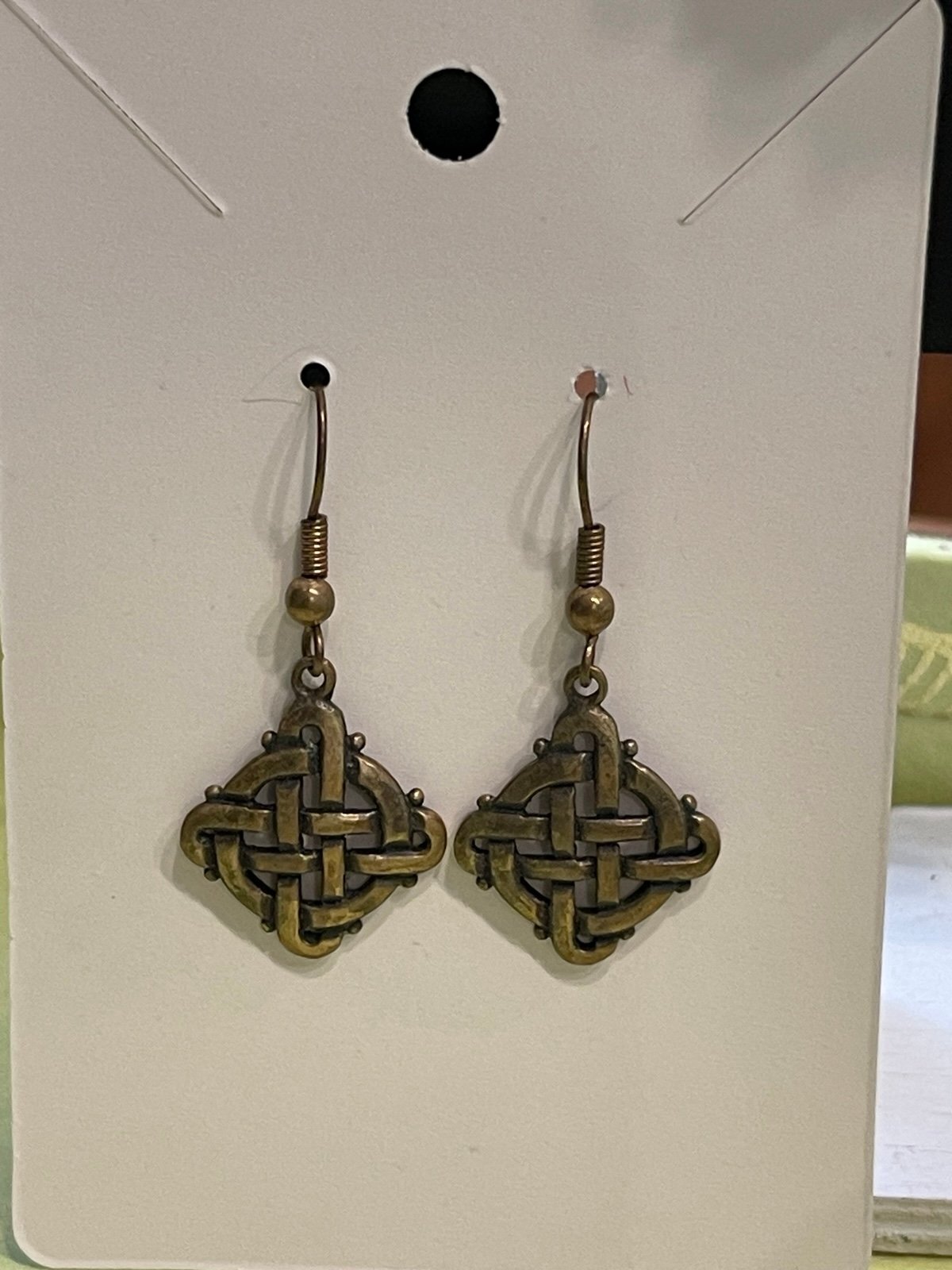 Vintage Celtic Knot Drop Earrings