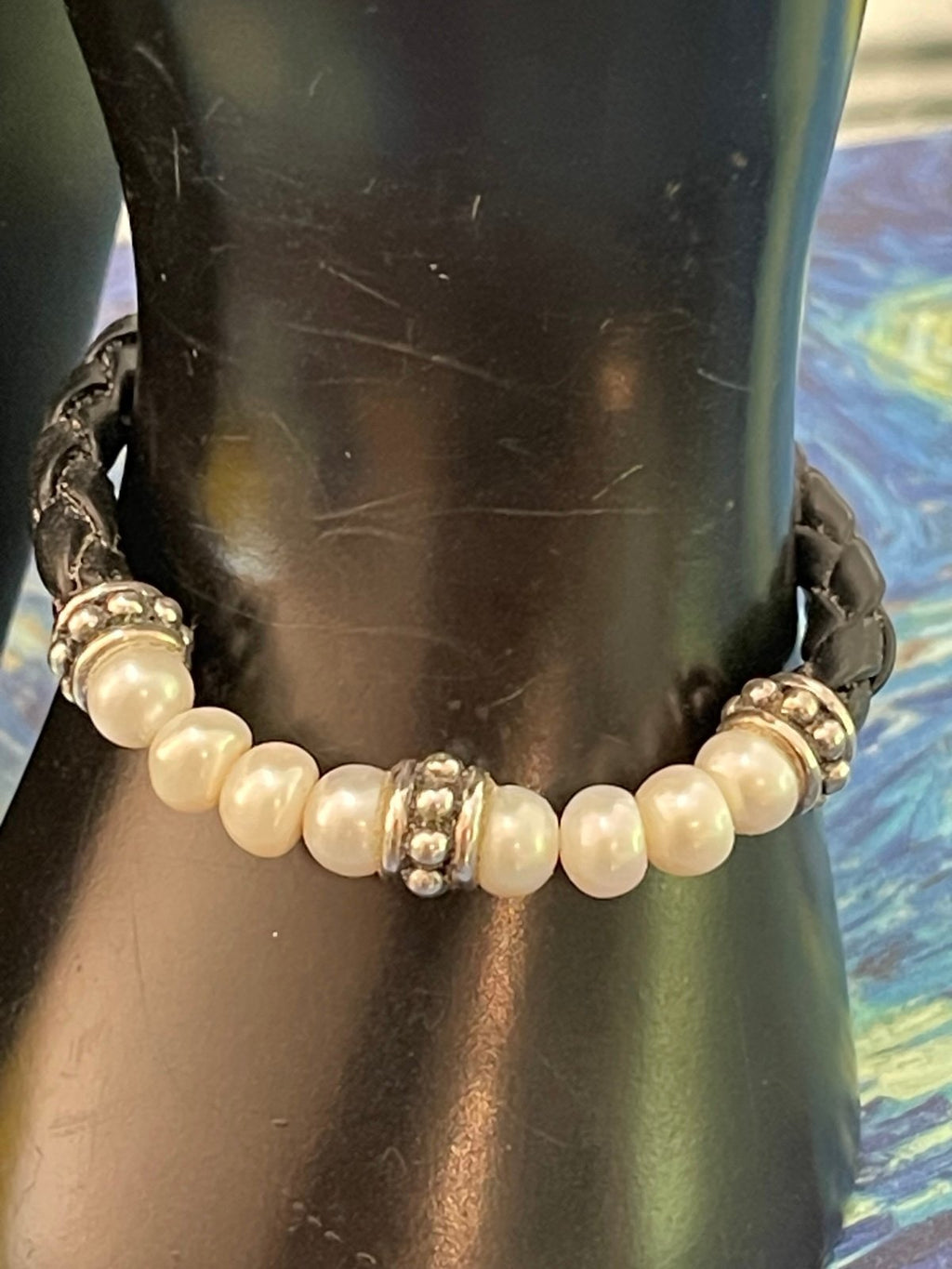 Sterling Silver, Pearl, Necklace and Bracelet Set