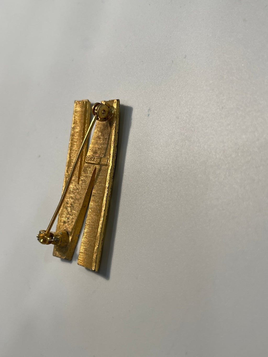 Vintage Mamselle Goldtone ‘N’ Initial Brooch/Pin