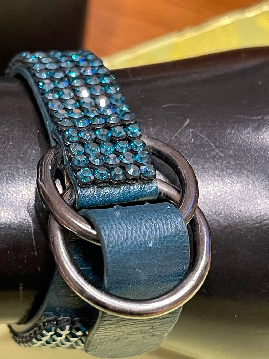 Daniel Swarovski Paris Crystal Leather Wrap Bracelet