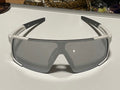 Piranha PC 105 White Sport Shield Sunglasses Gray Lens