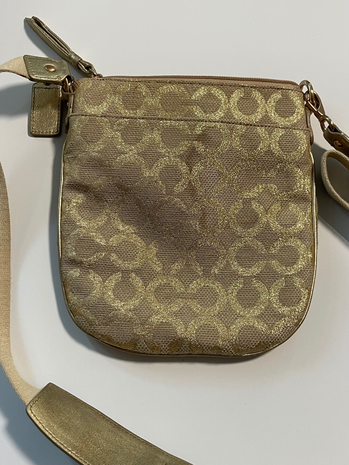 Coach Signature Gold Crossbody Bag