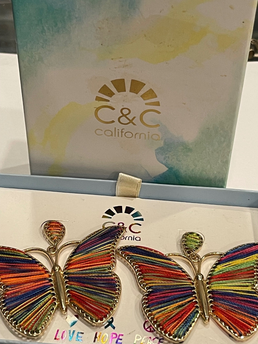 C&C California Rainbow Butterfly Earrings