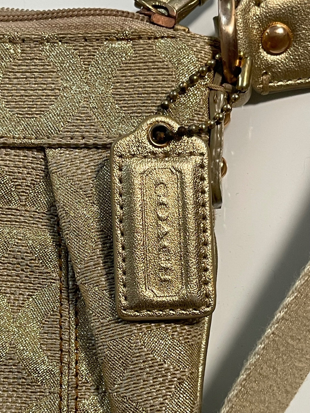 Coach Signature Gold Crossbody Bag