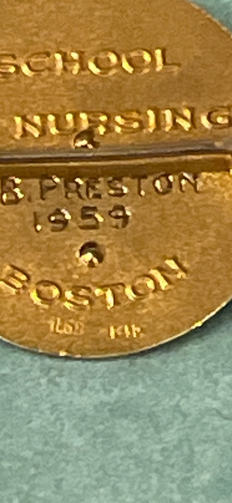 1959 Peter Bent Brigham Hospital 14K Gold Nursing Pin