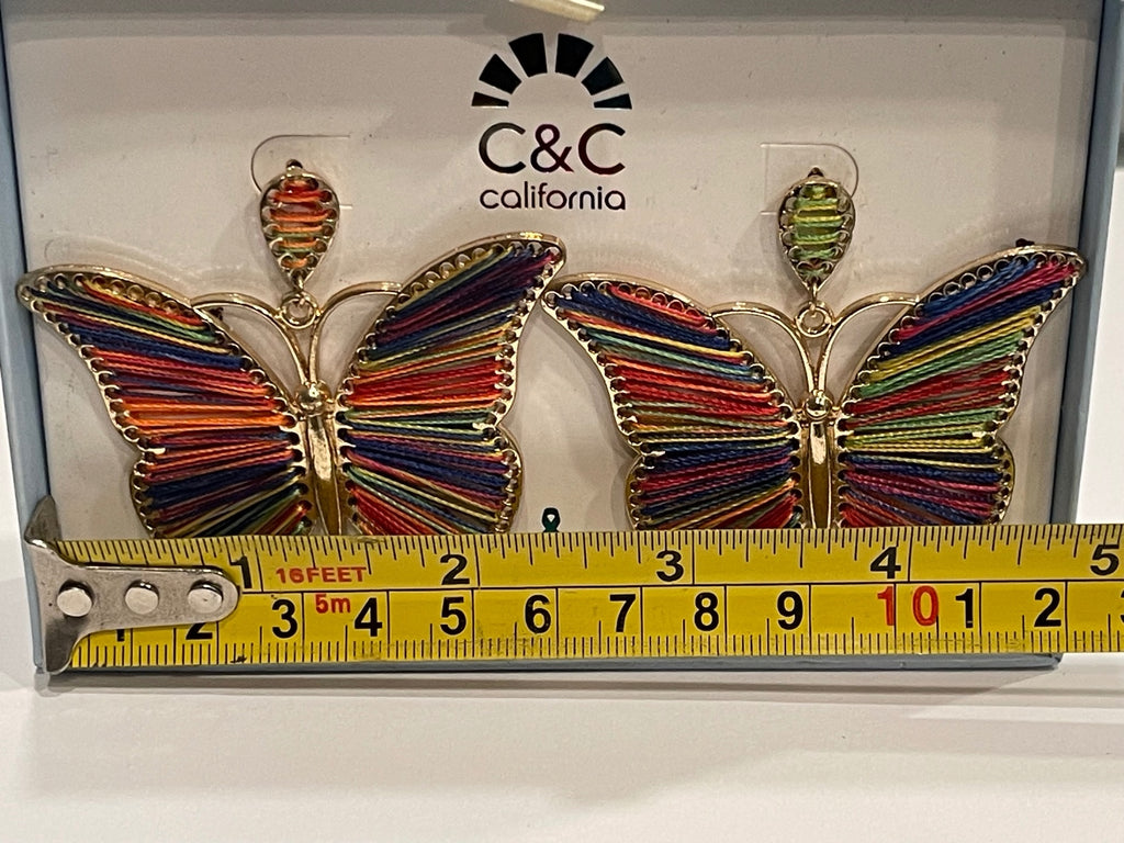 C&C California Rainbow Butterfly Earrings