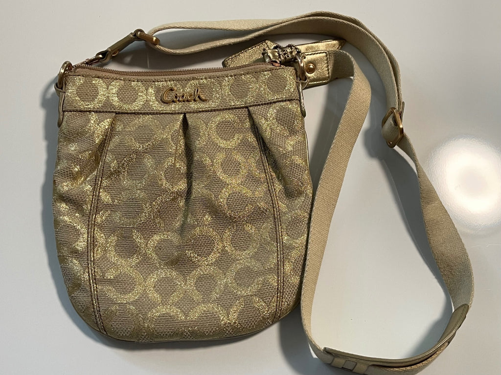 Coach Signature Gold Crossbody Bag