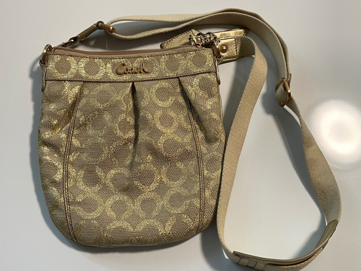 Coach Signature Gold Crossbody Bag