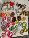 50 Pair Costume Jewelry Earring Lot – 100 Pc Colorful