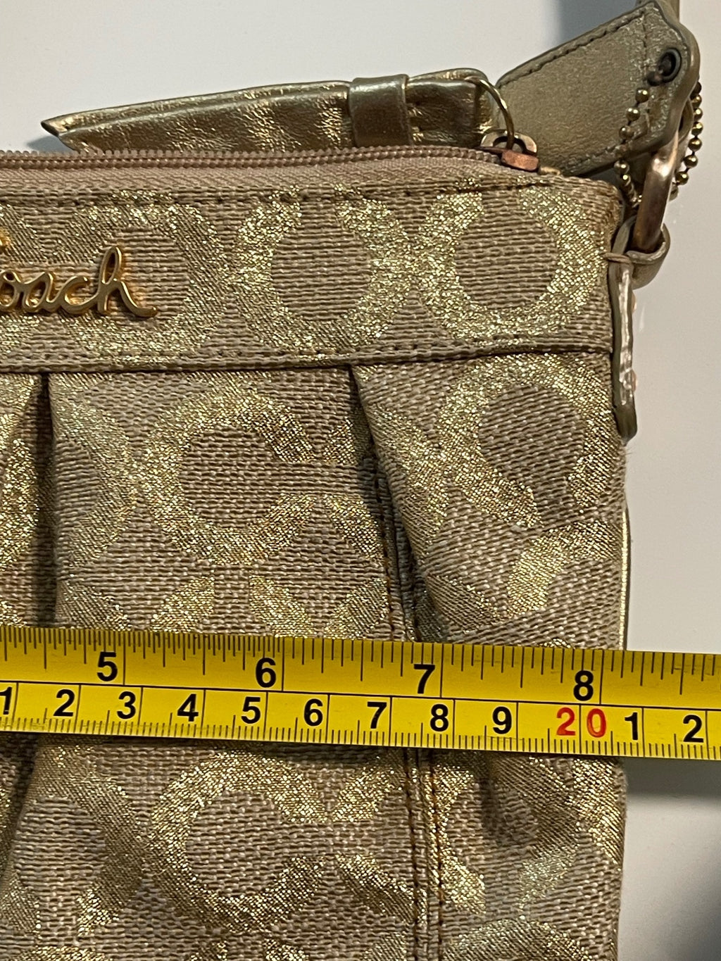 Coach Signature Gold Crossbody Bag