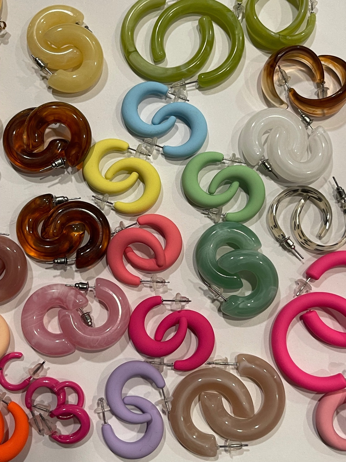 50 Pair Costume Jewelry Earring Lot – 100 Pc Colorful