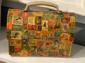Vintage International Postage Stamp Decoupage Box Purse