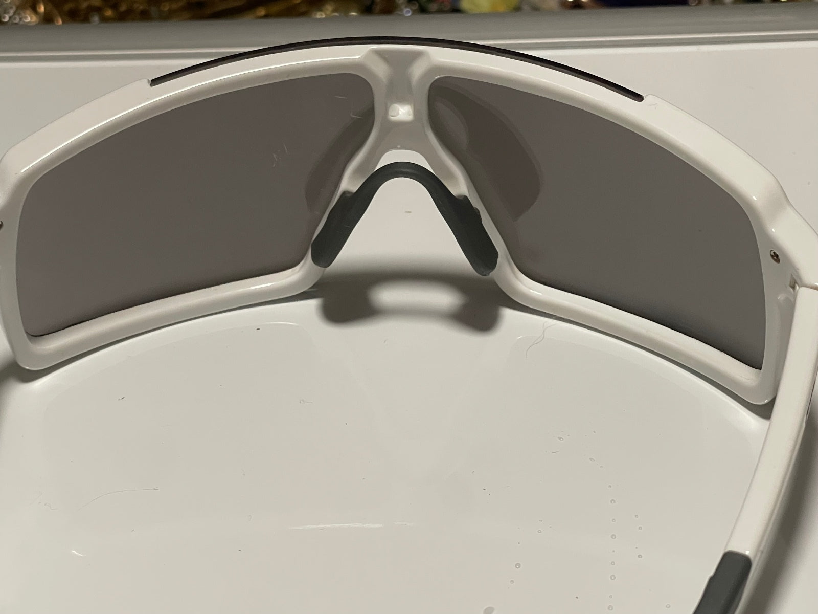 Piranha PC 105 White Sport Shield Sunglasses Gray Lens