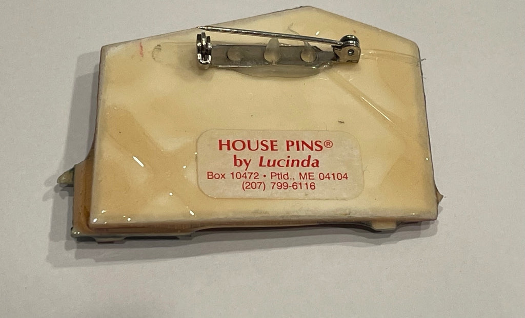 Vintage House Pins by Lucinda Enamel Brooch