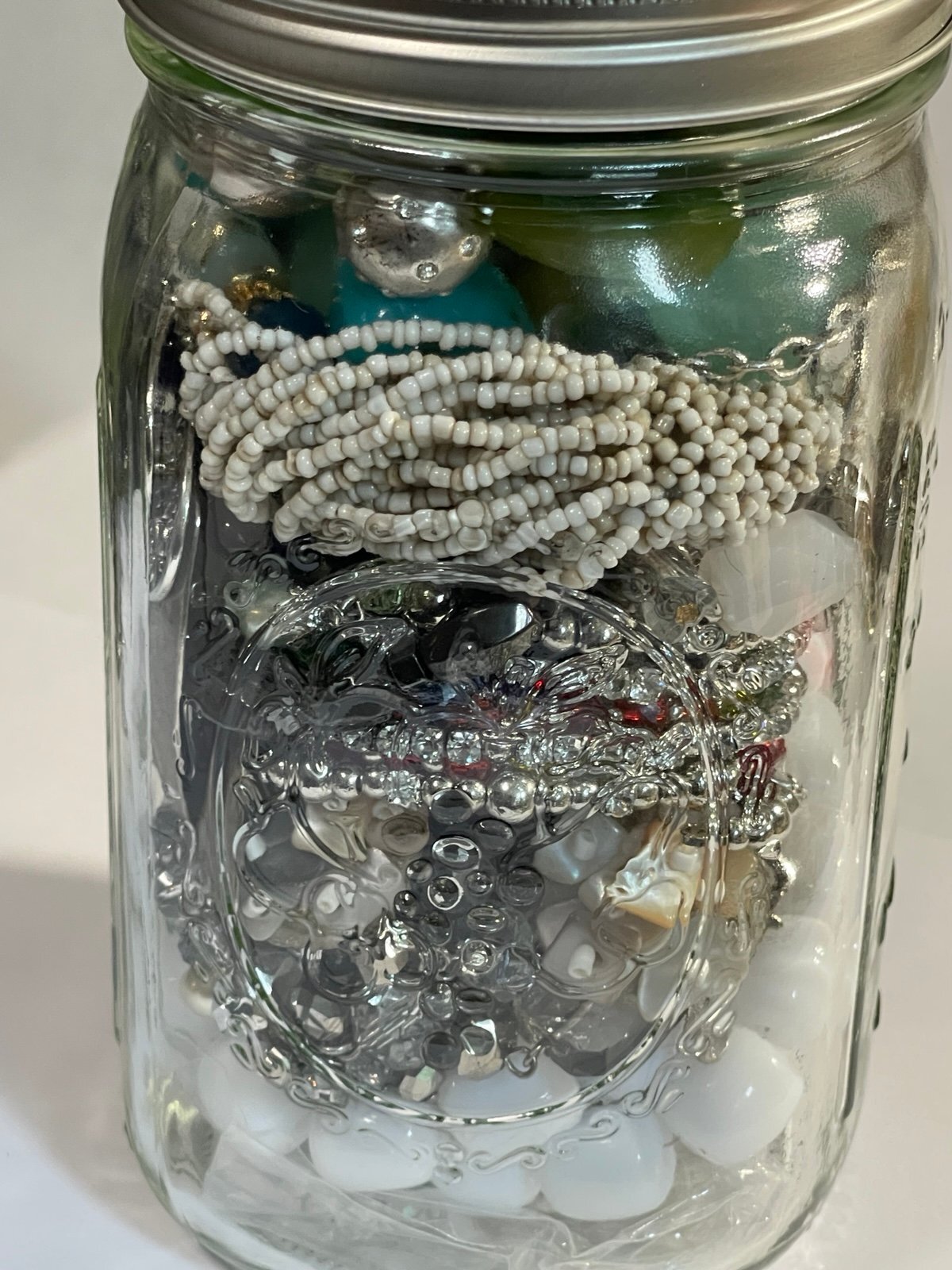 Wearable Quart Mason Mystery Jar Costume Jewelry Lot