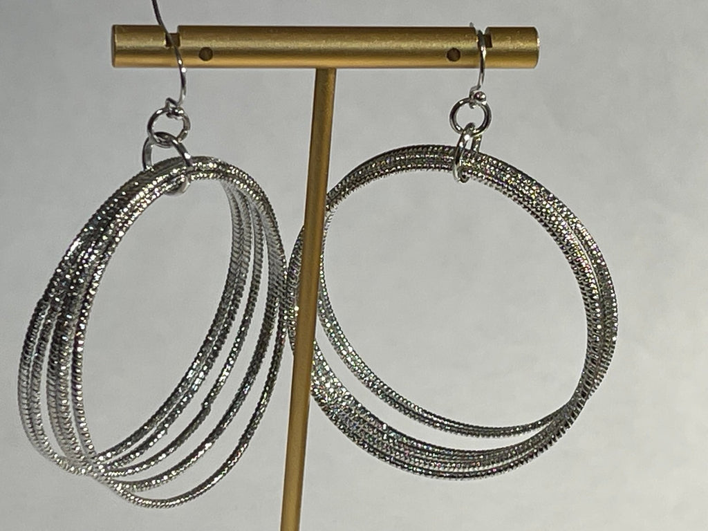 Thalia Sodi Silvertone Hoop EarringsNever Worn