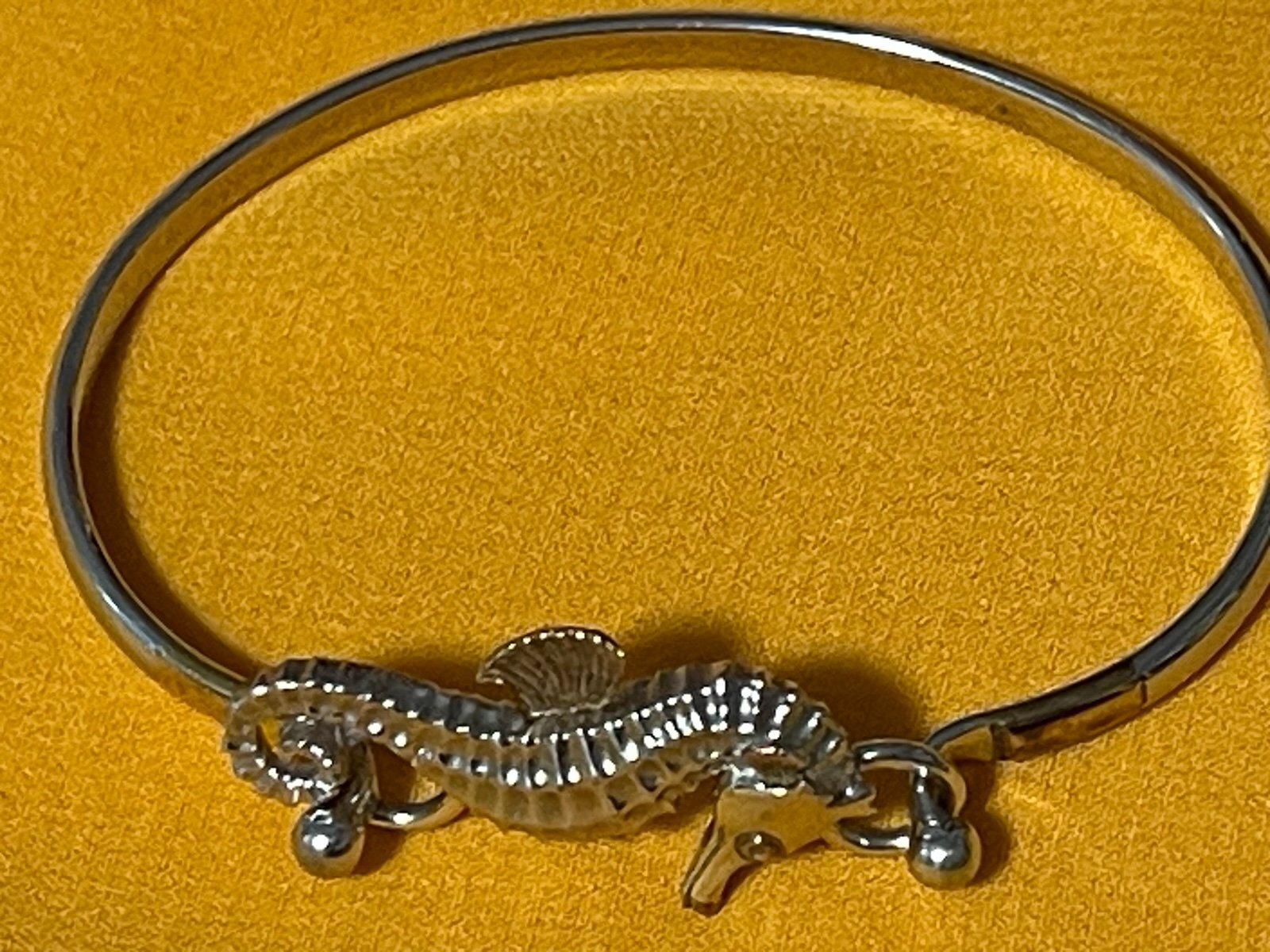 Kovel Sterling Seahorse Topper & Bangle Bracelet