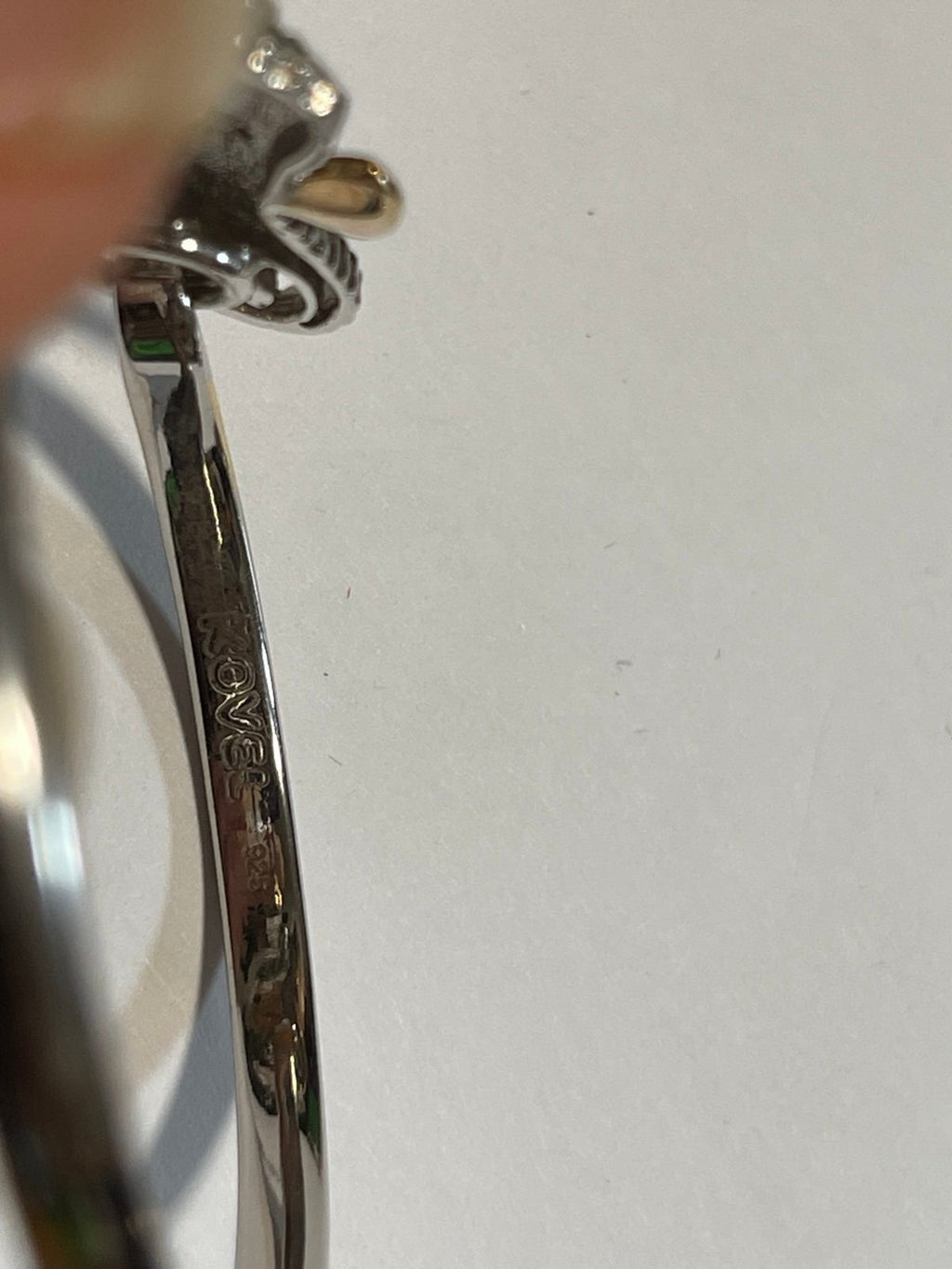 Kovel Sterling Seahorse Topper & Bangle Bracelet