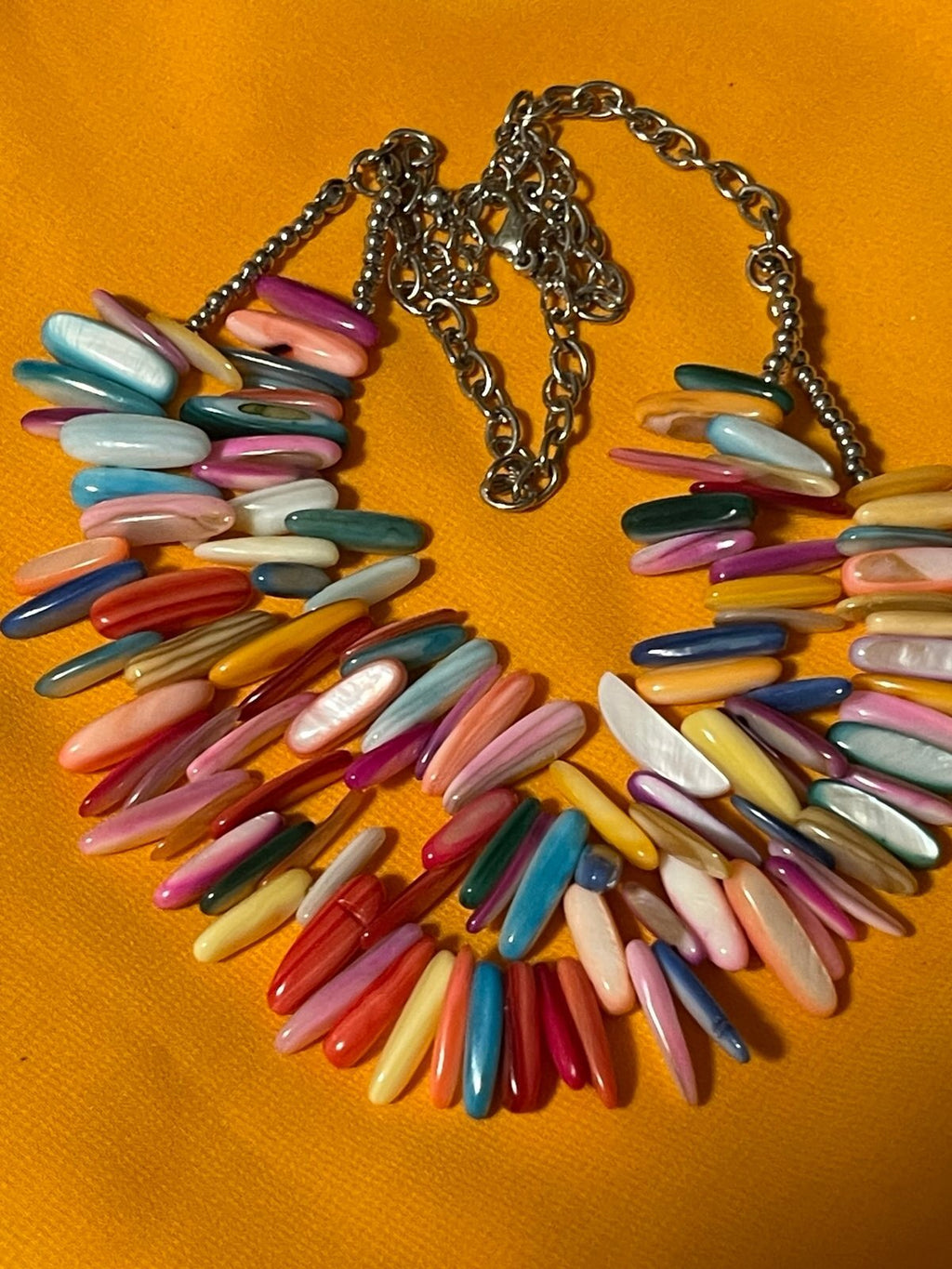 Tropic Pop DoubleStrand Shell Spike Necklace (20”)