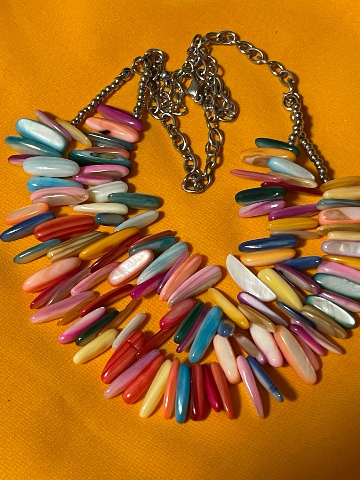 Tropic Pop DoubleStrand Shell Spike Necklace (20”)
