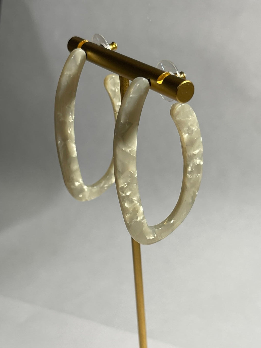 INC International Concepts White Resin Earrings