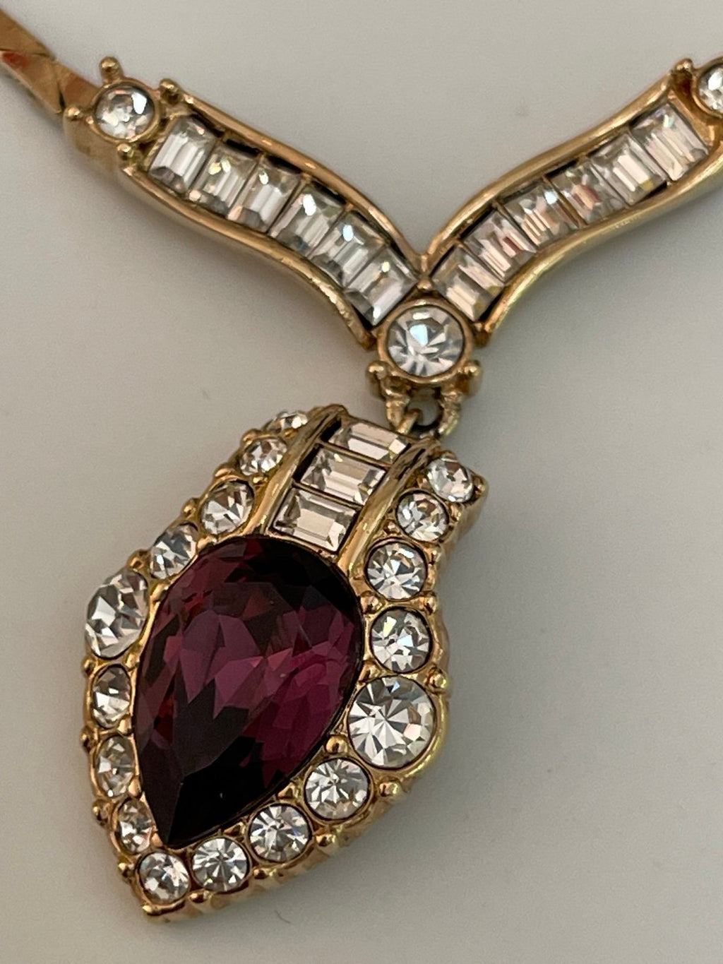 Attwood & Sawyer 22ct Gold-Plated Swarovski Necklace