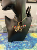 Jacqueline Bouvier Kennedy (JBK) Butterfly Brooch/Pin/Pendant with 21-Inch Chain