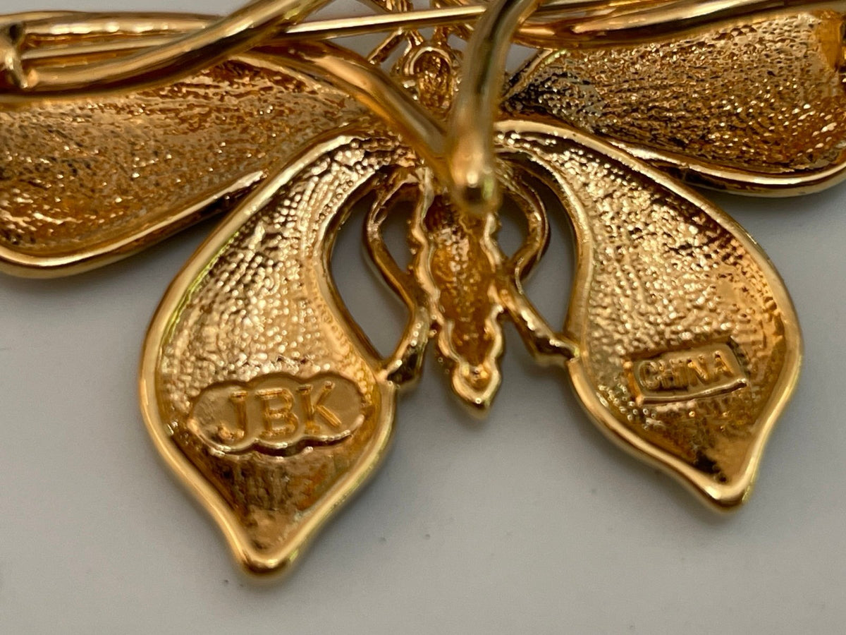 Jacqueline Bouvier Kennedy (JBK) Butterfly Brooch/Pin/Pendant with 21-Inch Chain