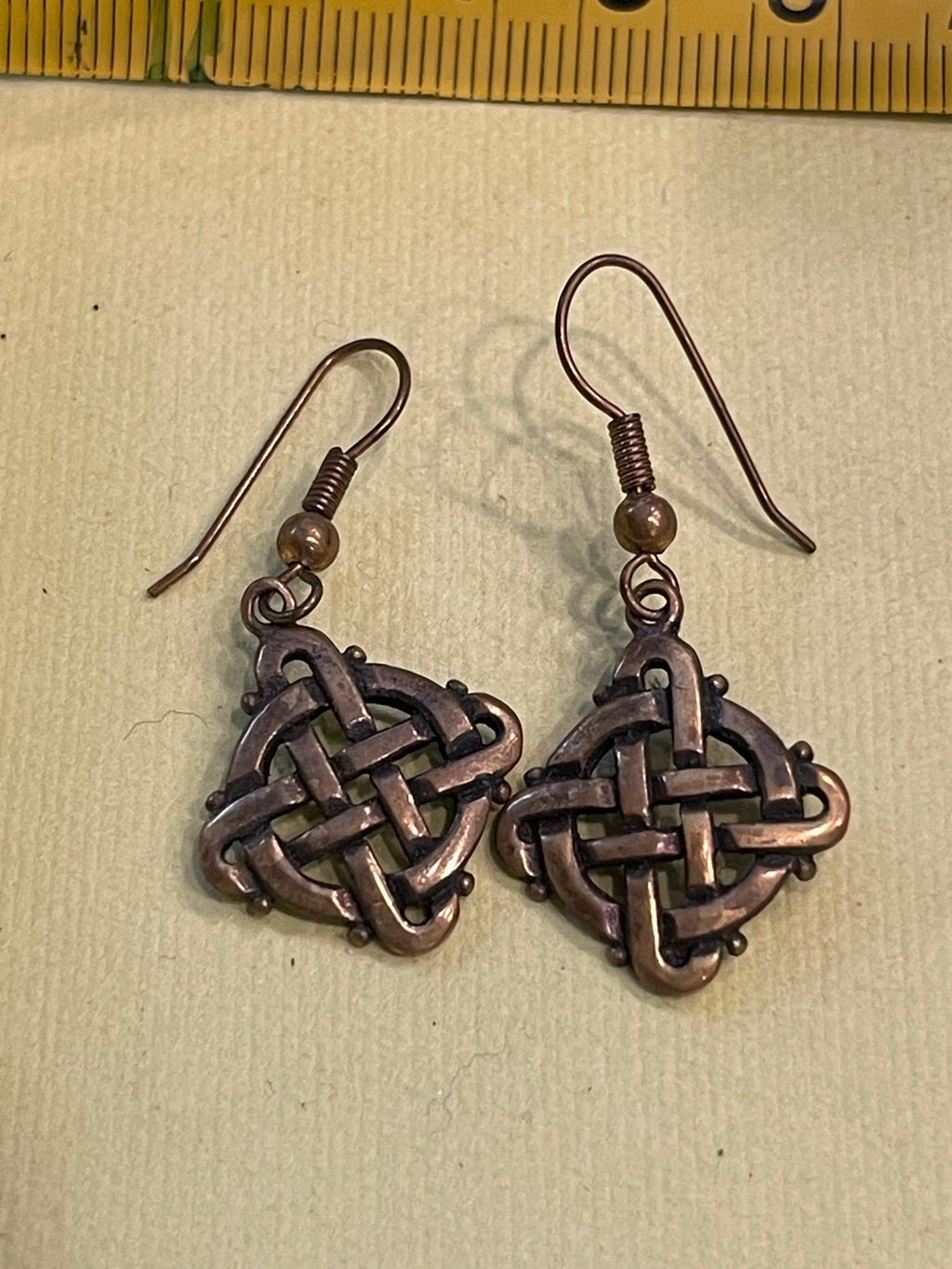 Vintage Celtic Knot Drop Earrings