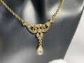 Jacqueline Bouvier Kennedy (JBK) Gold-tone Crystal Pendant Necklace