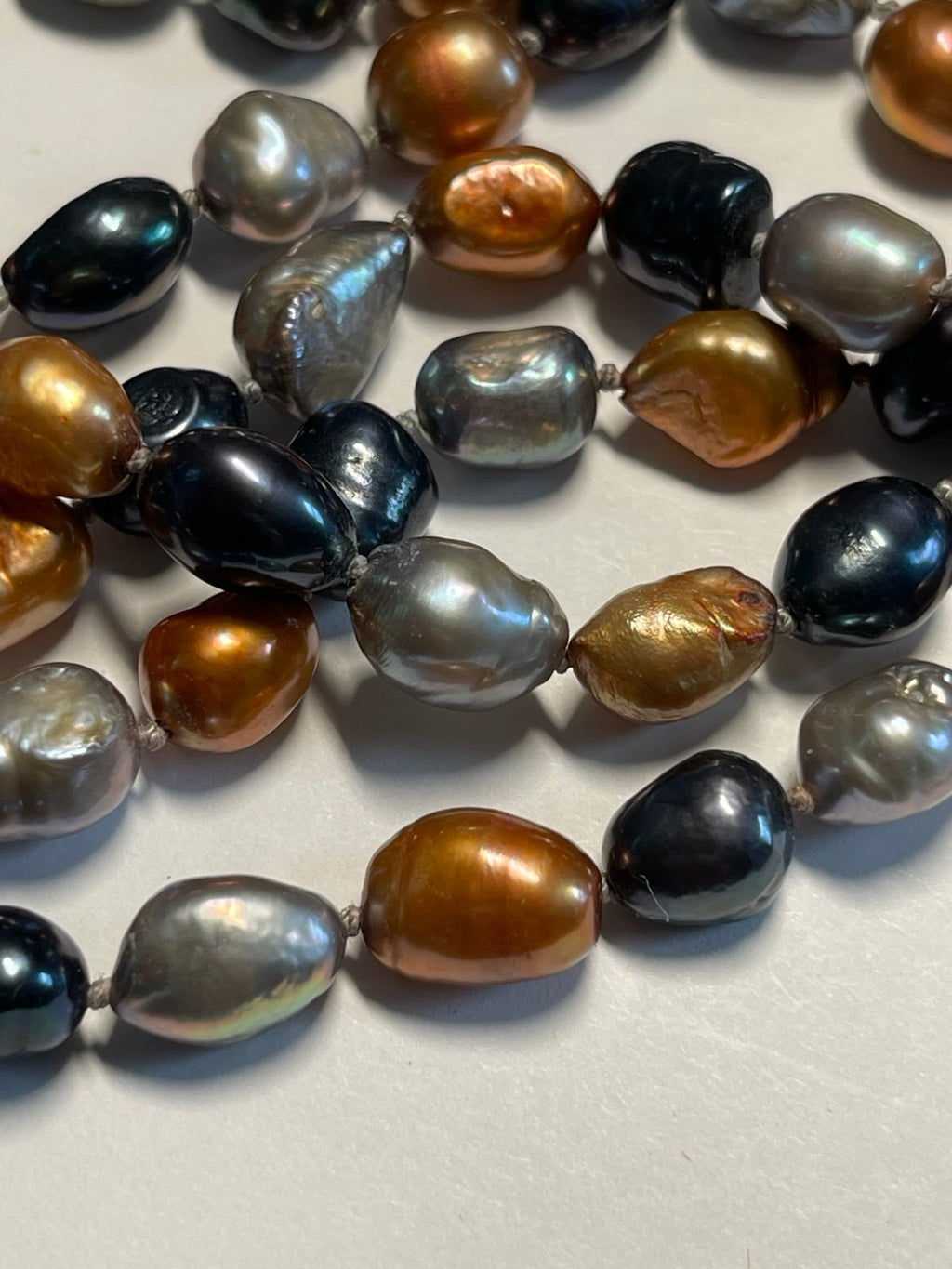19” Sterling Freshwater Pearl Multi-strand Necklace