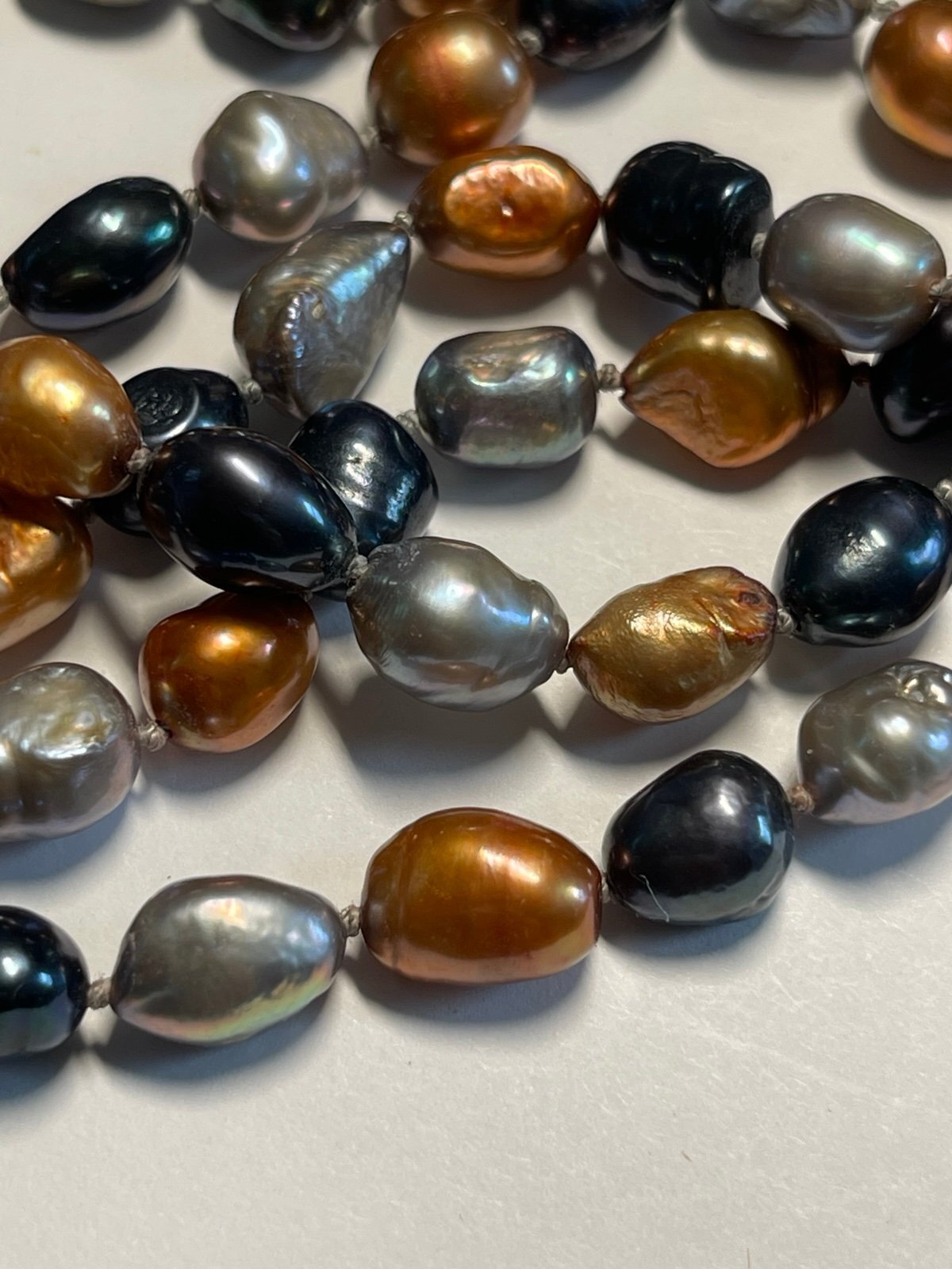 19” Sterling Freshwater Pearl Multi-strand Necklace