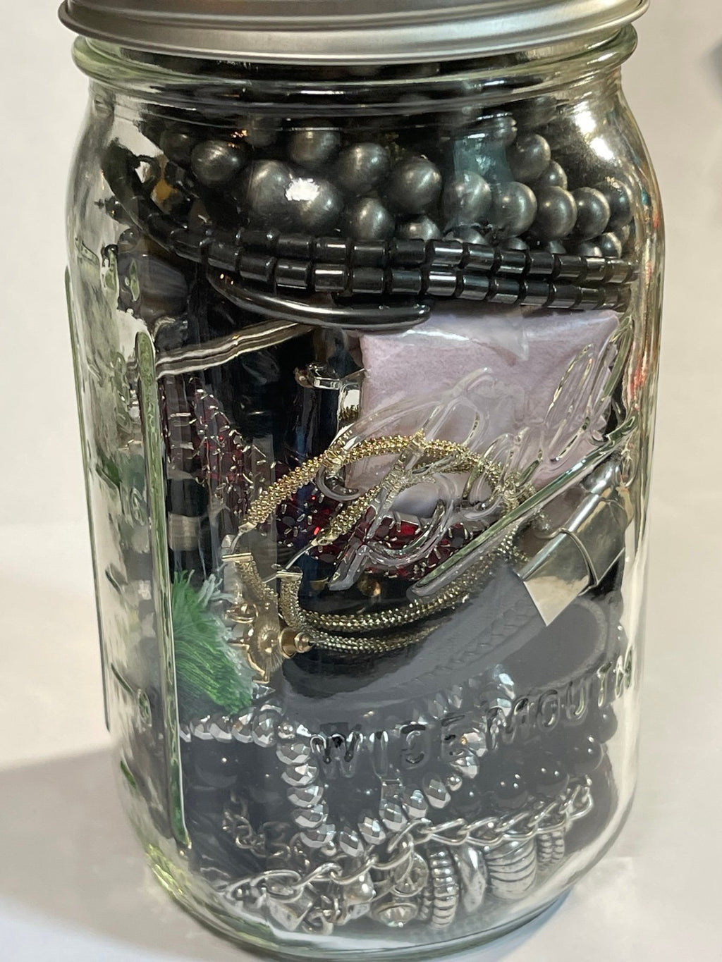 Wearable Quart Mason Mystery Jar Costume Jewelry Lot