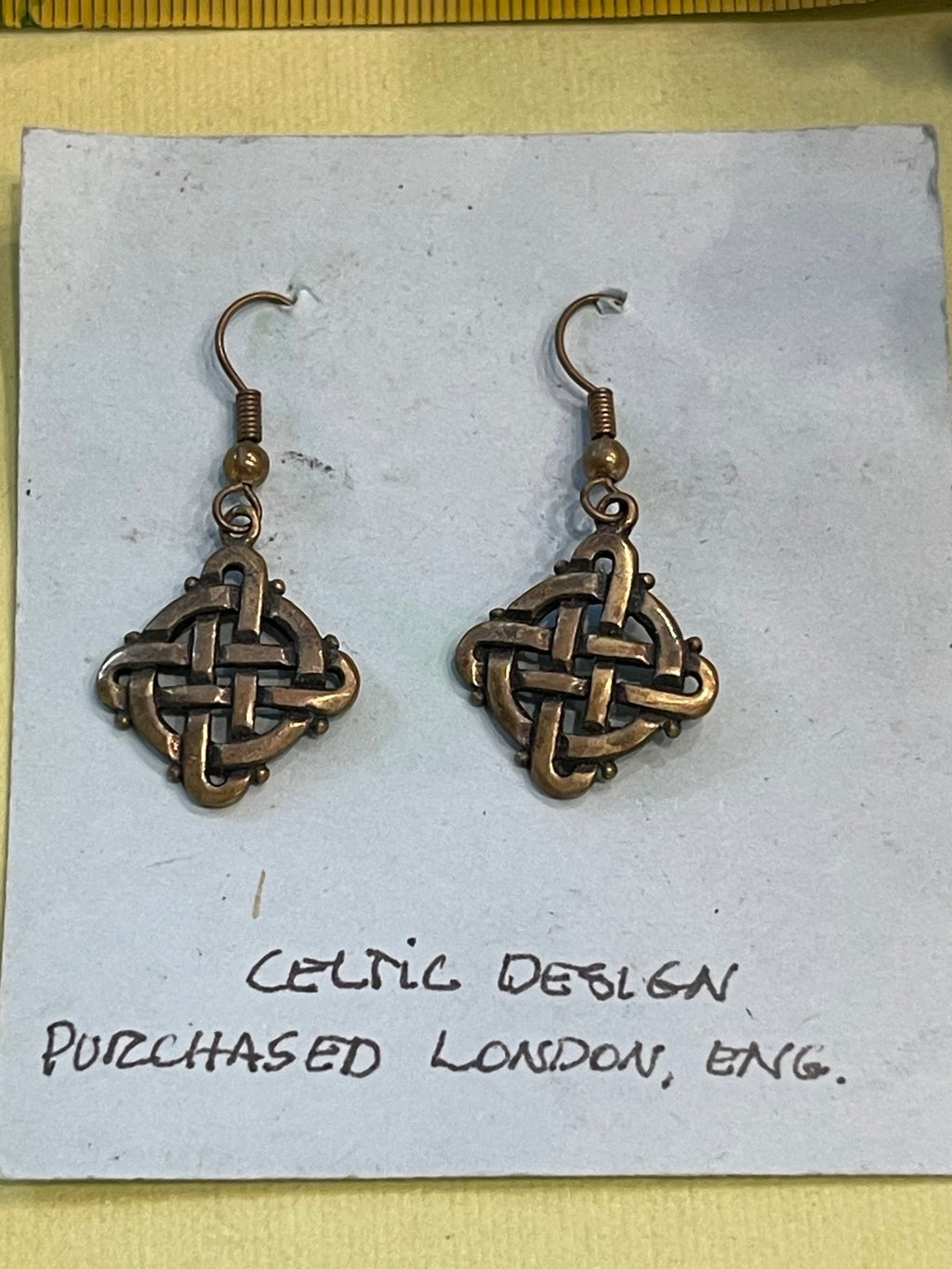 Vintage Celtic Knot Drop Earrings